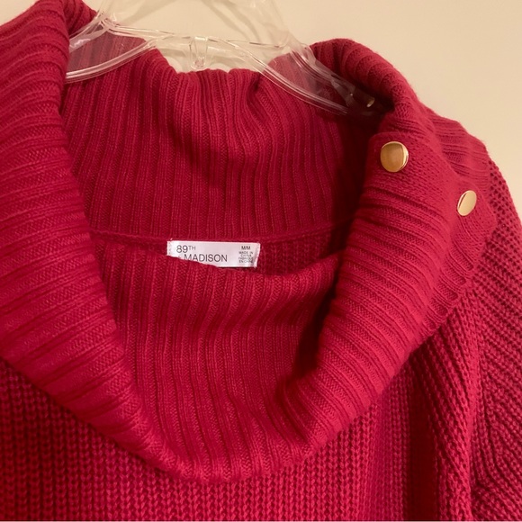 NWT Pink Cowl Neck Sweater - Picture 3 of 8